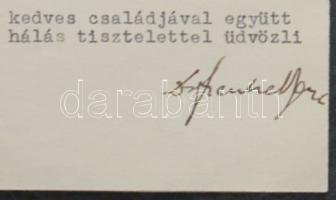 1935 Frenkel Jenő szegedi rabbi saját kézzel aláírt levele Heller Bernát rabbiképző-intézeti tanár, ...