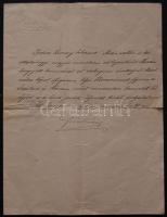 1912 november 20. Ferenc József levele Vaszary Kolos bíborosnak a bíboros lemondása alkalmából, a király saját kezű aláírásával / Letter of Emperor Franz Joseph to cardinal Vaszary regarding his abdication with autograph signature of the Emperor