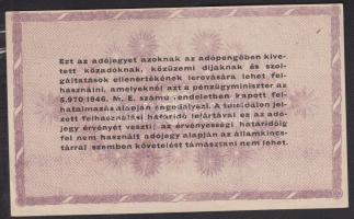 1946. 100.000AP (2x) vízjellel, sorszám nélkül, eltolódott hátlappal, vágási hibával T:I-