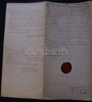 1869 Nagyalakú díszes utolsó kanonoki kinevezés Bémer Pál részére Ferenc József és Báró Eötvös Józse...