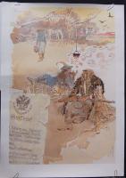 Zórád Ernő (1911-2004): 3 db szitanyomat 30x40 cm