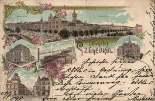 1898 Szeged a MÁV palotával és a Híd utcával litho (fa)