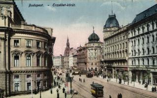 Budapest VIII. Erzsébet Körút a Nemzeti Szállóval, a Színházzal és a New York Palotával