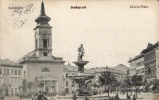 Budapest VIII. Kálvin tér a Református templommal