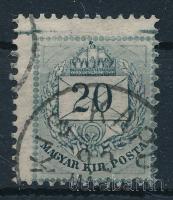1881 20kr látványosan elfogazva, lemezhibák