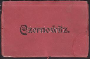 10 darabos régi Czernowitz / Chernivtsi képeslapfüzet, benne lap a Zsidó Nemzeti Épület képével