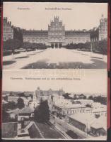 10 darabos régi Czernowitz / Chernivtsi képeslapfüzet, benne lap a Zsidó Nemzeti Épület képével
