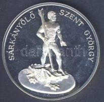 ÉN. Rendőrség / Sárkányölő Szent György Ag emlékérem T:PP 33,4g