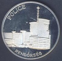 ÉN. Rendőrség / Sárkányölő Szent György Ag emlékérem T:PP 33,4g