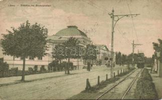 Liepaja (Libau) Spa and tram litho (b)