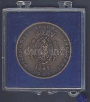 1985. "40 éves a BÁV" Br emlékérem, eredeti plombált plasztik tokban! T:2