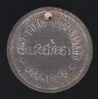1930 Pest-Pilis Solt Kisun megye ebadójegy fém T:3