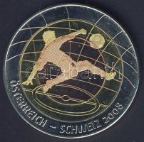 Európa 2008. "Ausztria-Svájc futballmeccs" multicolor emlékérem T:PP