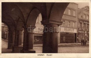 Leszno arcades with the shops of T. Zgainski and Blawat (EK)