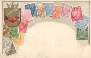 Set of German Stamps litho