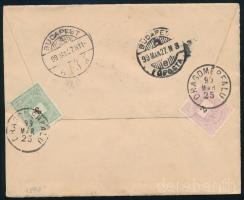 1899 Levél 2kr + 3kr hátoldali bérmentesítéssel, DRAGOMÉRFALU - BUDAPEST