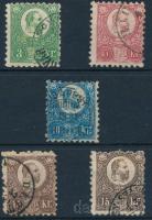 1871 3kr, 5kr, 10kr és 2 x 15kr hibátlan minőségben