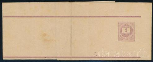 1879 2kr használatlan címszalag
