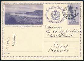 1940 1933-as kiadású levelezőlap (Dunai látkép) "KASSA"