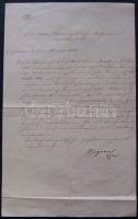1850. december. 16. Julius Heinrich Haynau táborszernagy saját kézzel aláírt levele Johann Werner misszionárius és segédlelkésznek, az osztrák seregben a szabadságharc vége felé kitört kolera és tifusz járvány tárgyában / Letter with autograph signature of Julius Heinrich Haynau concerning the colera and typhus epidemic broke out during the 1848/49 revolution. Addressed to Johan Werner missionare. 22x35 cm
