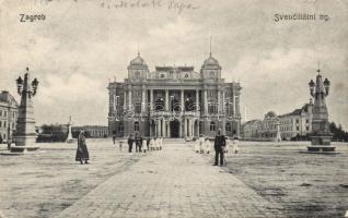 Zagreb University square National Theatre (wet damage)