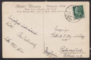 Mihálovits Miklós festő saját kézzel írt és aláírt képeslapja