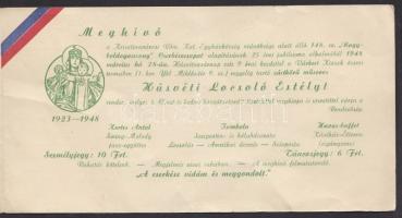 1948 Meghívó és program cserkész locsoló-estre / Invitation for scout ball