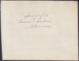 1929 Hari Singh, Kashmir utolsó maharadzsájának eredeti fotója és saját kezű aláírása valamint Muham...