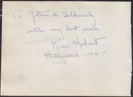 1931 Hollywoodi hírességek aláírásai: KErtész Mihály saját kezű dedikálása, Richard Dix filmsztár er...