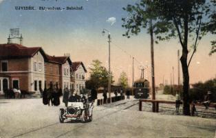 Újvidék Railway Station, tram and automobile (EK)
