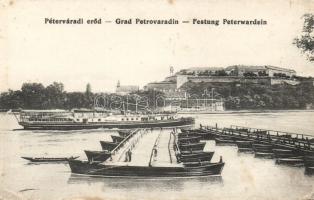 Újvidék Pétervárad fort with temporary bridge and SS Tegetthoff (EK)