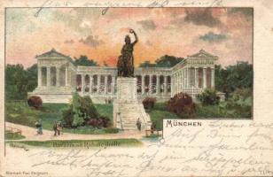 1898 München Bavaria and Ruhmeshalle litho s: Heinisch
