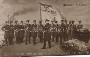 Military WWI German navy propaganda with Wilhelm II (small tear)