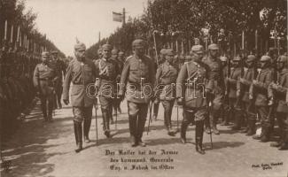 Wilhelm II and Generals marching photo