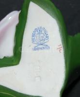 Kézzel festett Herendi porcelán rózsa / Hand-painted Herend chinaware rose 8x5 cm