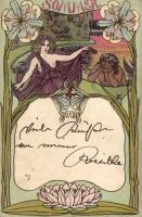 Summer art nouveau litho