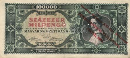 11db Pengős papírpénz különféle felülnyomásokkal (Pénztörténeti kiállítás, 200 éves a hazai papírpén...