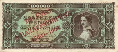 11db Pengős papírpénz különféle felülnyomásokkal (Pénztörténeti kiállítás, 200 éves a hazai papírpén...