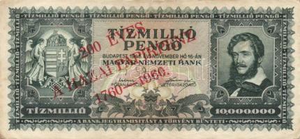 11db Pengős papírpénz különféle felülnyomásokkal (Pénztörténeti kiállítás, 200 éves a hazai papírpén...