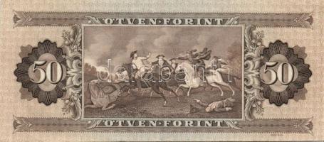 1951. 50Ft + 1962. 10Ft (fordított hátlapi alapnyomat "01") T:II,III+