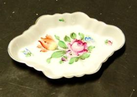 Kézzel festett Herendi porcelán hamutál  / Hand-painted Herend chinaware ashtray 13x9 cm