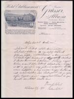 1911 Díszes Abbázia Hotel fejléces levél