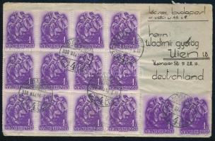 1938 Levél Bécsbe 32 db Szent István 1f bélyeggel bérmentesítve. Látványos darab!!