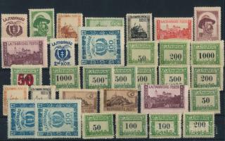 Nyugat-Magyarország VII. 1921 32 db bélyeg Bodor vizsgálójellel, a Portó 50f/200f postatiszta / MNH
