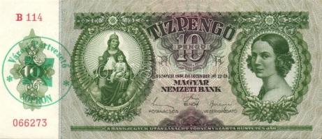 1936. 10P, 1941. 20P "Városi Pártvezető - Sopron" felülbélyegzéssel T:I-