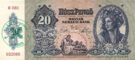 1936. 10P, 1941. 20P "Városi Pártvezető - Sopron" felülbélyegzéssel T:I-