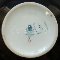 Kézzel festett, jelzett Hollóházi porcelán váza / Hollóhaza signed chinaware vase 15 cm