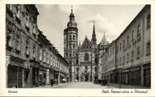 Kassa Deák street with cathedral