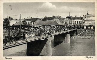 Ungvár Ung bridge and Hotel Korona