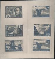 1941 Széchenyi István: Gönczi Gebhardt Tibor részben megvalósult bélyegterveinek bélyegterv pályázatra beadott bélyegméretű eredeti nyomdai fotói